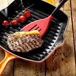 Le Creuset Grillpan Skillet Vierkant Oranjerood 26 cm Discount