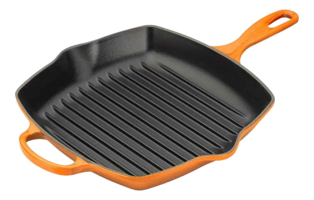Le Creuset Grillpan Skillet Vierkant Oranjerood 26 cm Discount
