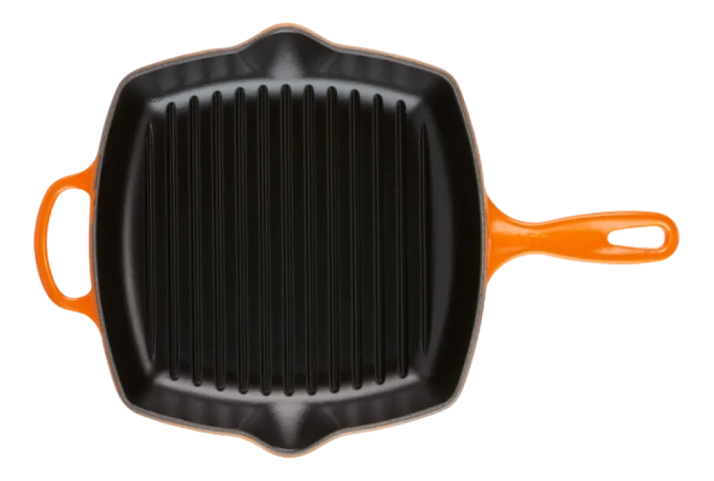 Le Creuset Grillpan Skillet Vierkant Oranjerood 26 cm Discount
