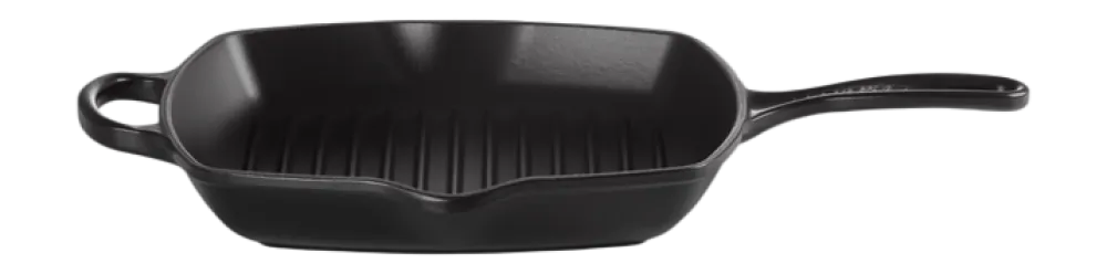 Le Creuset Grillpan Skillet Vierkant Mat Zwart 26 cm Discount