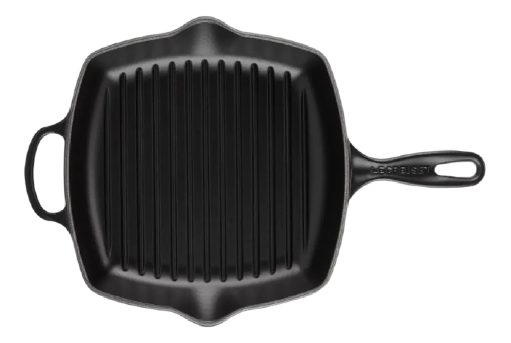 Le Creuset Grillpan Skillet Vierkant Mat Zwart 26 cm Discount