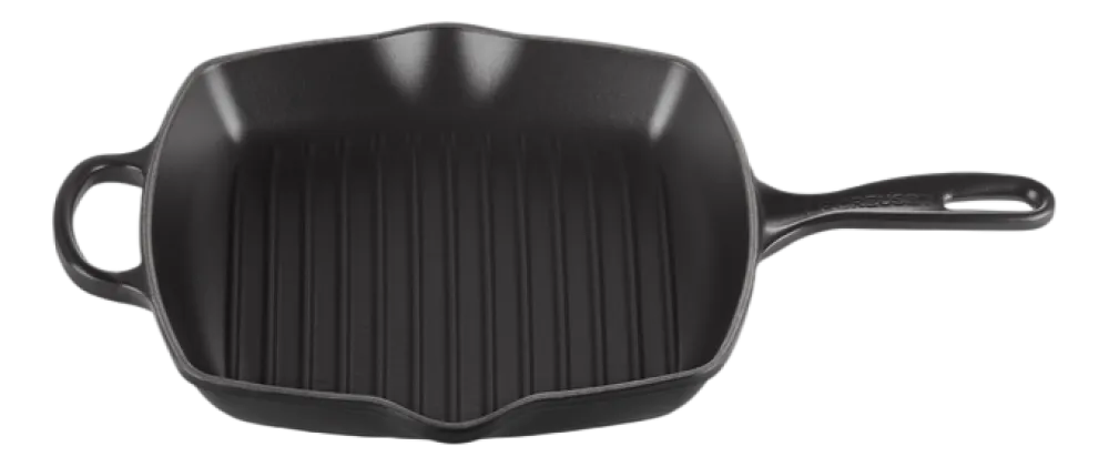 Le Creuset Grillpan Skillet Vierkant Mat Zwart 26 cm Discount