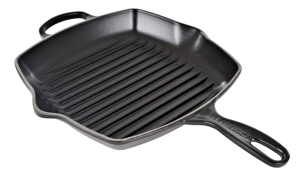 Le Creuset Grillpan Skillet Vierkant Mat Zwart 26 cm Discount