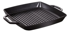 Staub Grillpan 2 Grepen Vierkant Zwart 33 x 33 cm