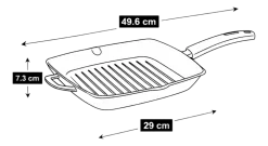 Tramontina Grillpan Titanex Zwart 27 x 27 cm Online