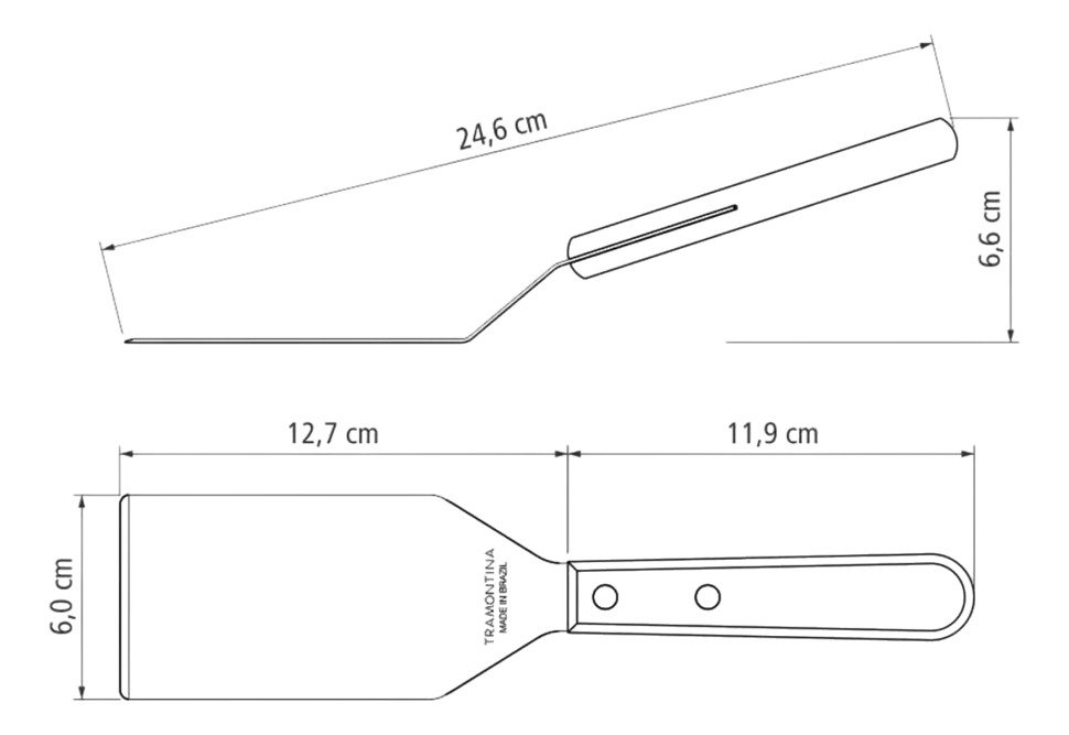 Grillspatel Tramontina Landhaus Bruin 25 x 6 cm