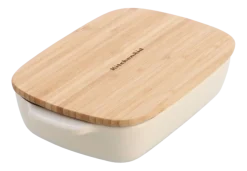 KitchenAid Grote Ovenschaal Met Deksel Almond Cream Discount