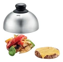 Gefu Hamburger- En Kaassmeltdeksel BBQ Zilver New