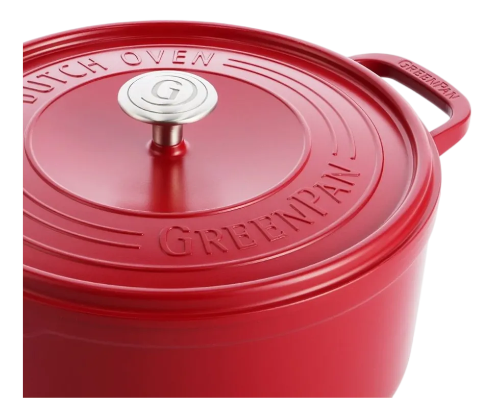 Hapjespan Greenpan Featherweights Met Keramische Antikleeflaag Met Deksel Red 22 cm