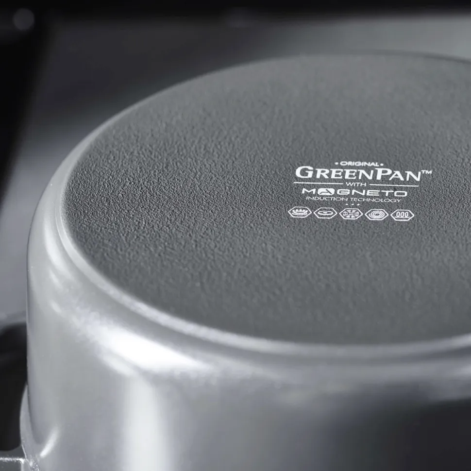 Hapjespan Greenpan Featherweights Met Keramische Antikleeflaag Met Deksel 28 cm