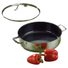 Hapjespan Kela Lucca Met Deksel Zilver 32 cm