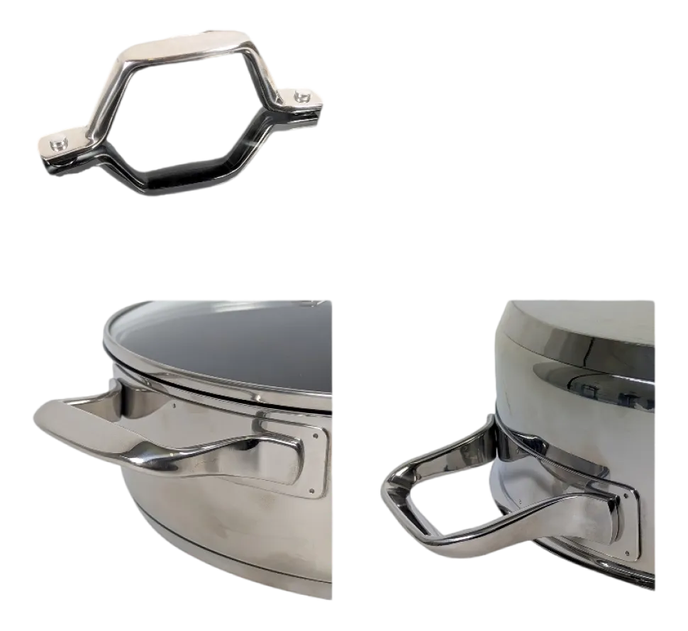 Hapjespan Kela Lucca Met Deksel Zilver 32 cm