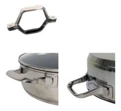 Hapjespan Kela Lucca Met Deksel Zilver 28 cm