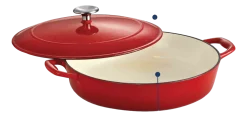Hapjespan Tramontina Bestow Met Deksel Red 30 cm