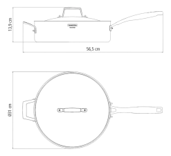 Hapjespan Tramontina Grano 3-Laags Zilver 30 cm