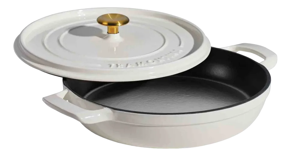 Hapjespan Tramontina Met Deksel Beige 26 cm