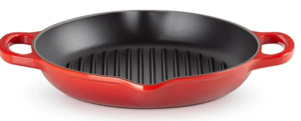Le Creuset Hoge Grill Rond Oranjerood 25 cm New