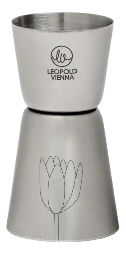 Jigger Leopold Vienna Flowers Zilver 20/40 ml