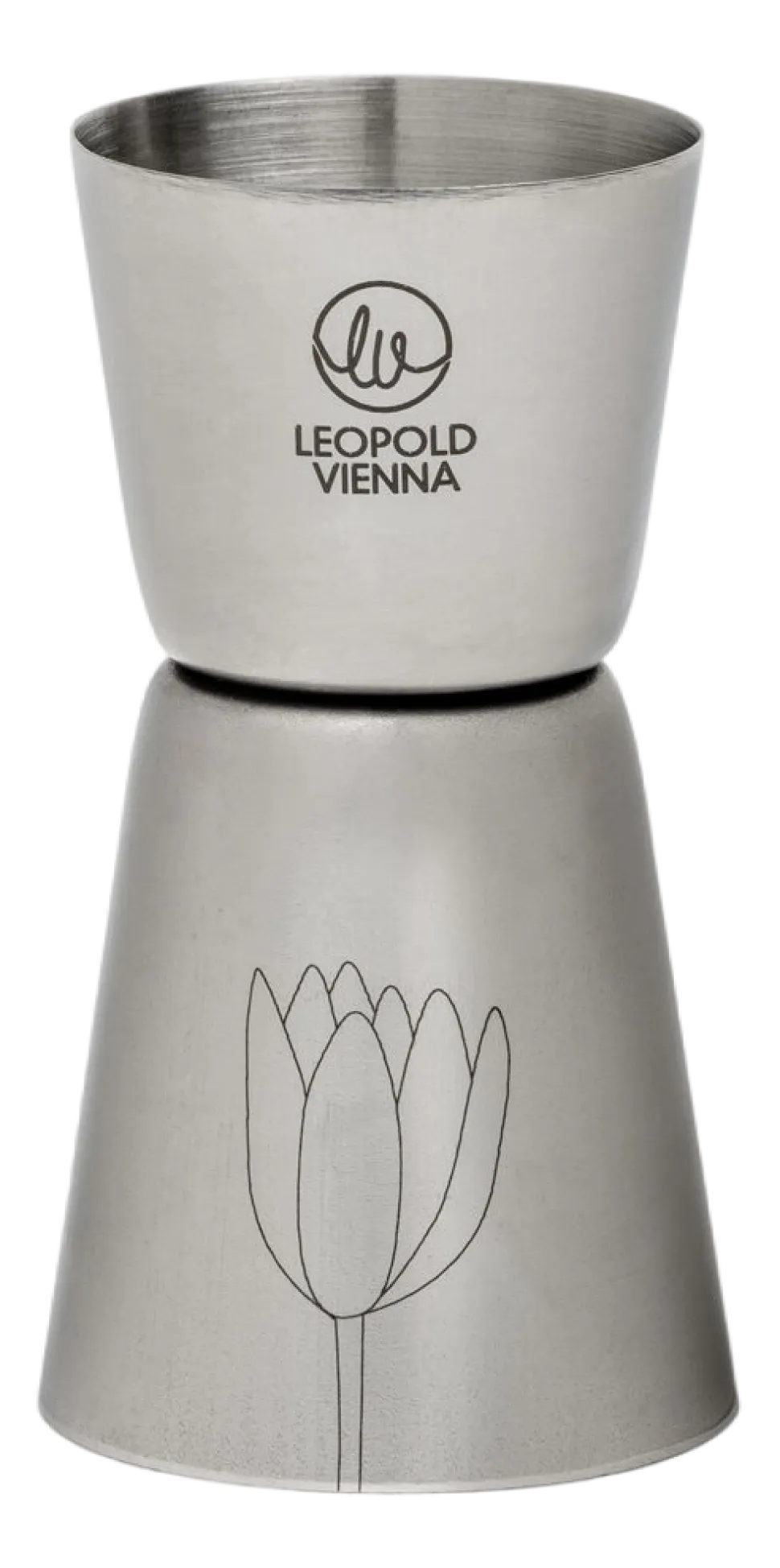 Jigger Leopold Vienna Flowers Zilver 20/40 ml