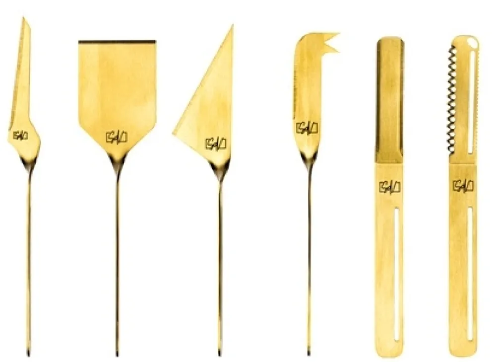 Style de Vie Kaas- en Botermes Goud (6-Delig) Hot