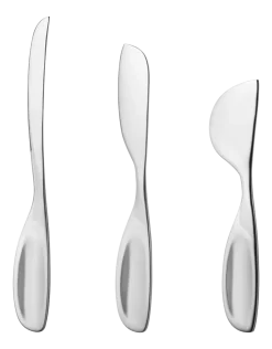 Kaasmes Georg Jensen Alfredo RVS (Set van 3)