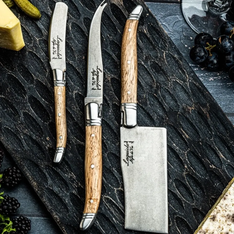 Kaasmes Laguiole Style de Vie Luxury Line Eikenhout (3-Delig)
