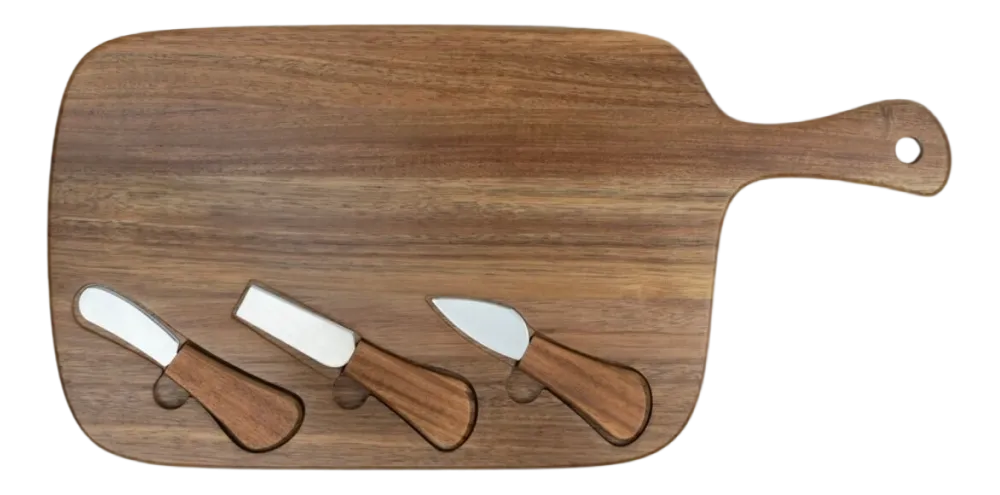 Leopold Vienna Kaasplank met 3 kaasmesjes Ovieda Acacia 50 x 25 cm Online