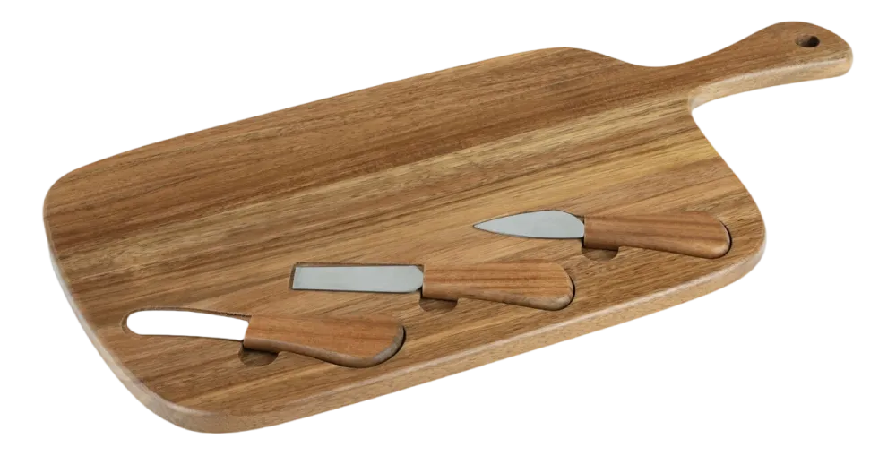 Leopold Vienna Kaasplank met 3 kaasmesjes Ovieda Acacia 50 x 25 cm Online