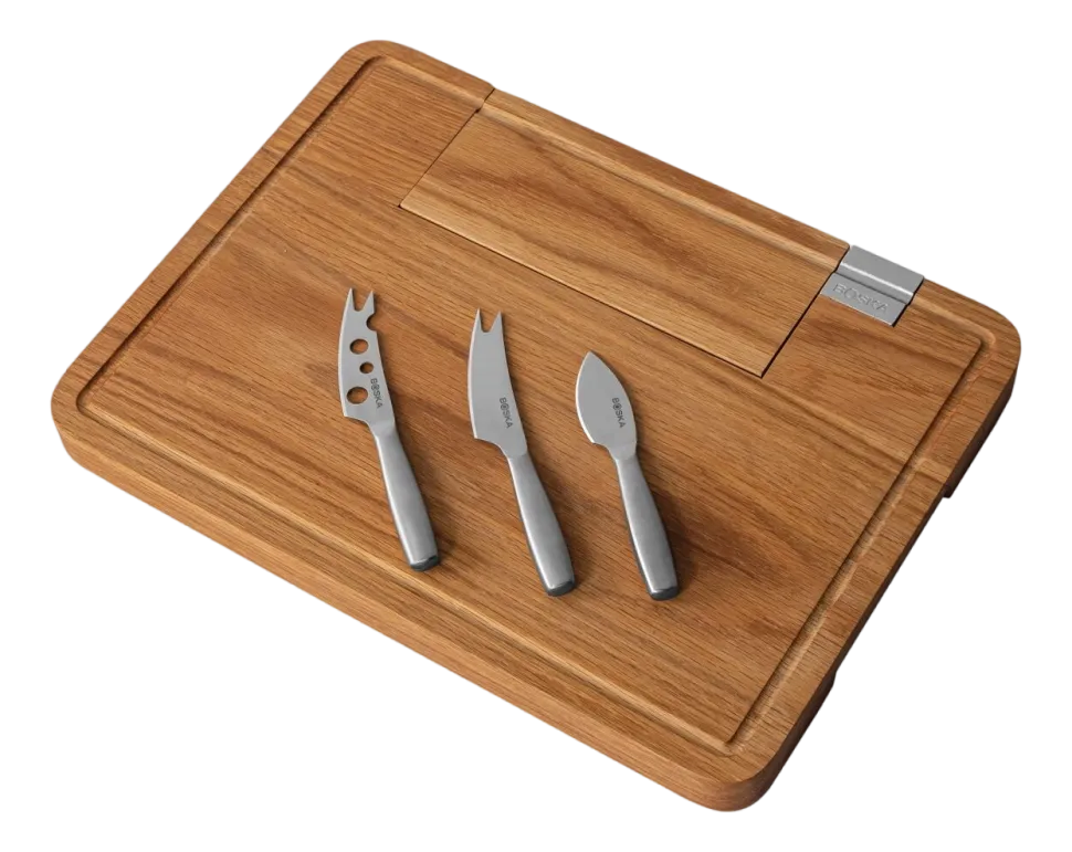 Kaasset Boska Party Cheese Set Brown / Silver (Set van 4)