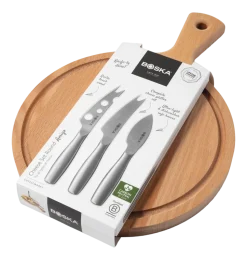 Kaasset Boska Round Amigo Brown / Silver (Set van 4)