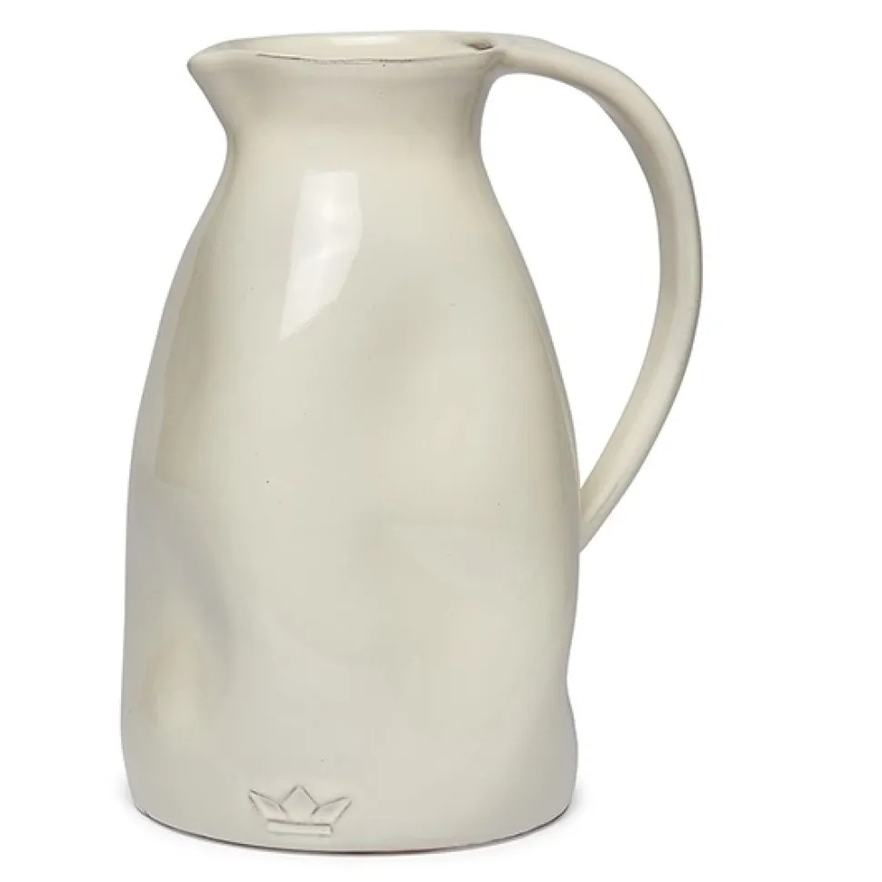 Karaf Dutchdeluxes Dented Jug Ceramic White