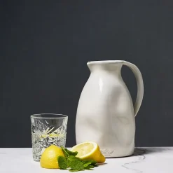 Karaf Dutchdeluxes Dented Jug Ceramic White