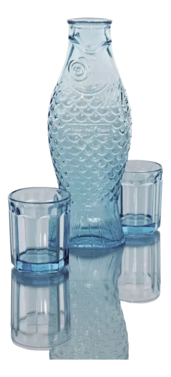 Karaf met Glazen Serax M Fish & Fish Blue 850 ml