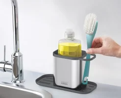Keukencaddy Joseph Joseph Duo Steel Sink Tidy Zilver