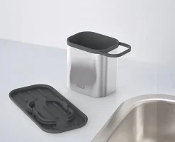 Keukencaddy Joseph Joseph Duo Steel Sink Tidy Zilver