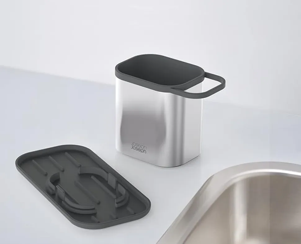 Keukencaddy Joseph Joseph Duo Steel Sink Tidy Zilver