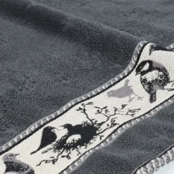 Keukendoek Bunzlau Castle Birds Anthracite KitchenTowelBirdsAnthracite - 60 x 53 cm