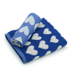 Keukendoek Bunzlau Castle Hearts Royal Blauw