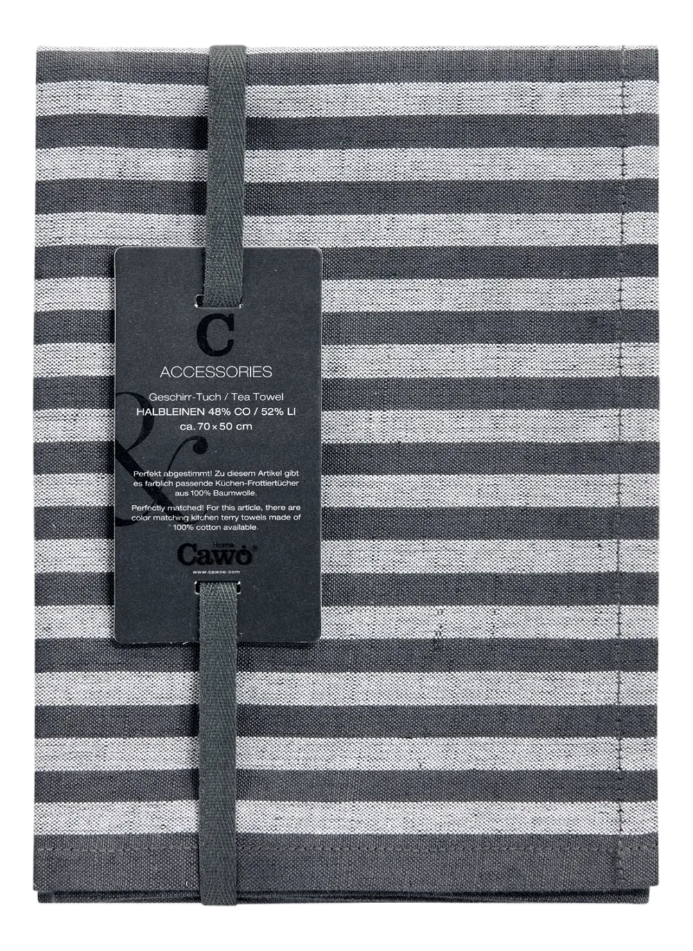 Cawo Keukendoek Cawö Campus Anthracite 50 x 50 cm (set van 4) Best