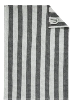 Keukendoek Cawö Piqué Cuisine Stripes Black/Platinum (Set van 4)