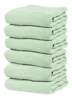 Cinderella Keukendoek Checkmaid Green (Set van 6)