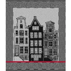 Keukendoek DDDDD Canal Black 50 x 55 cm (6-Delig)