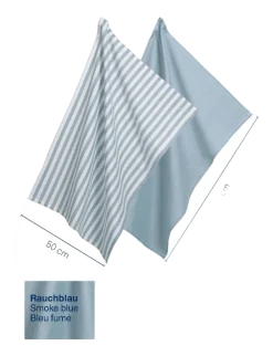 Keukendoek Kela Caja Smoke Blue (Set van 2) - 50 x 70 cm