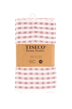 Keukendoek Tiseco Home Studio Oman Pink (Set van 3) - 50 x 70 cm