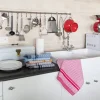 Keukendoek Tiseco Home Studio Waffle Black (Set van 4) - 50 x 70 cm