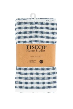 Keukendoek Tiseco Home Studio Oman Stone Blue (Set van 3) - 50 x 70 cm