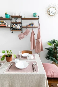 Tiseco Keukendoek Home Studio Myrna Pink (Set van 3) - 50 x 70 cm Hot