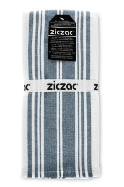 ZicZac Keukendoek Culinary Duo Stripe Washed Indigo (Set van 3) - 50 x 76 cm Hot