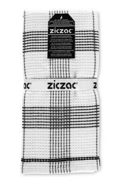ZicZac Keukendoek Culinary Duo Waffle Black (Set van 3) - 50 x 76 cm Best