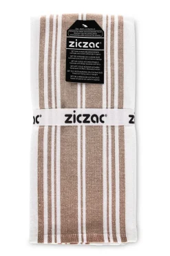 Keukendoek Ziczac Culinary Duo Stripe Brown (Set van 3) - 50 x 76 cm